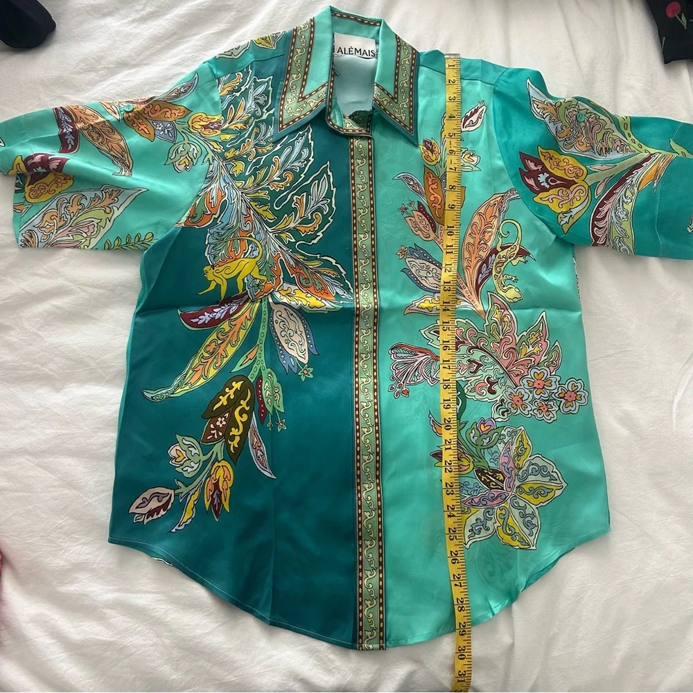 Alemais Franca shirt, size 4 US, silk satin, mint condition - Picture 2 of 11